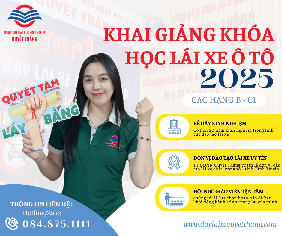 Khai giảng khóa học lái xe ô tô 2025 tại Bình Thuận.